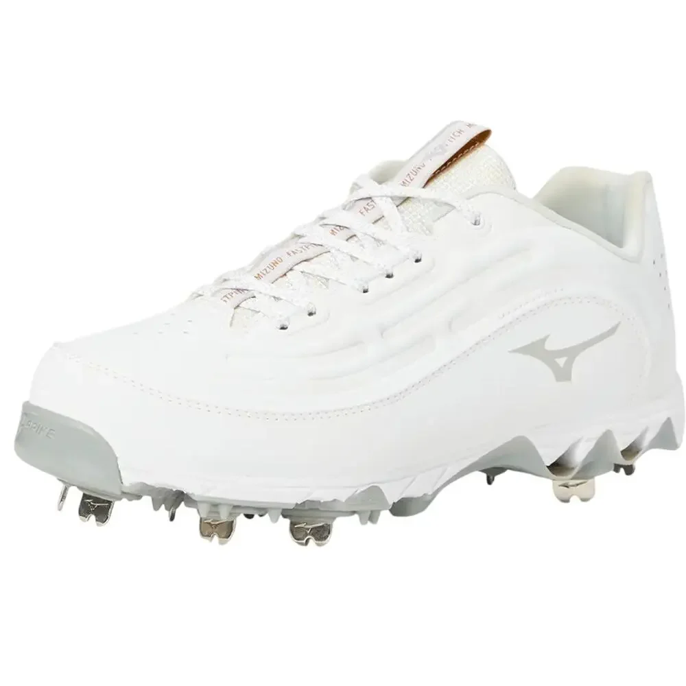 Mizuno Womens Swift 8 Low Softball Cleats Size 6 White 9-Spike Metal NWOB